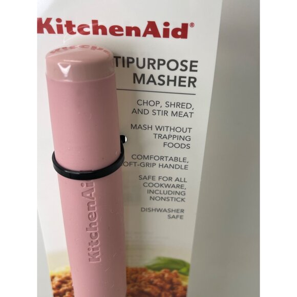 KitchenAid Multipurpose Meat Masher With Comfort Grip Handle In Pink & Black NWT - Picture 3 of 5